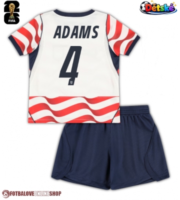 Spojené státy Tyler Adams #4 Domácí dres komplet pro Děti MS 2026 Krátkým Rukávem (+ Krátké kalhoty)